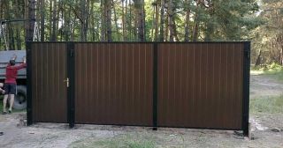 Купить распашные ворота из профнастила Кунгур, цена от 2765 руб.